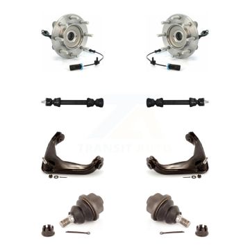 Front Hub Bearing Lower Ball Joint Upper Arm & Link Kit For GMC Sierra 3500 HD Chevrolet K7T-110406