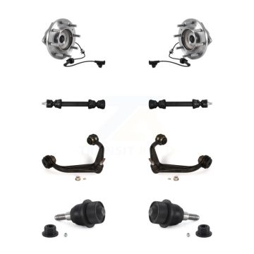 Front Hub Bearing Lower Ball Joint Upper Control Arm Link Kit For GMC Sierra 3500 HD 4WD K7T-110408