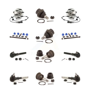 Front Bearing Upper Lower Ball Joint Outer Inner Tie Rod Link Kit (12Pc) For Ford Lincoln K7T-110415