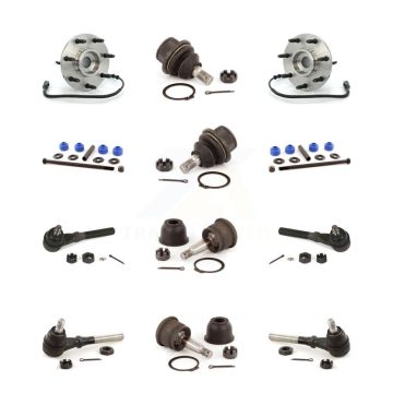 Front Bearing Upper Lower Ball Joint Outer Inner Tie Rod & Link Kit (12Pc) For Ford F-150 K7T-110419