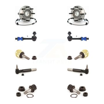 Front Hub Bearing Upper Lower Ball Joint Outer Tie Rod Link Kit (10Pc) For Dodge Ram 3500 K7T-110424
