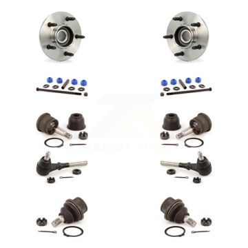 Front Hub Bearing Upper Lower Ball Joint Outer Tie Rod End Link Kit (10Pc) For Ford F-150 K7T-110427