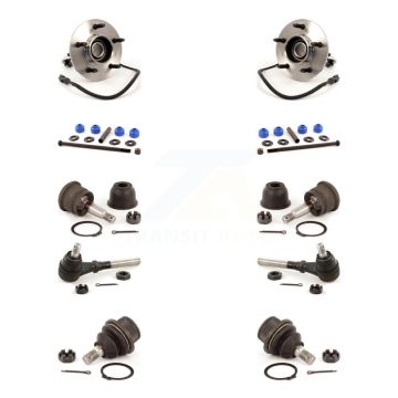 Front Hub Bearing Upper Lower Ball Joint Outer Tie Rod End Link Kit (10Pc) For Ford F-150 K7T-110428