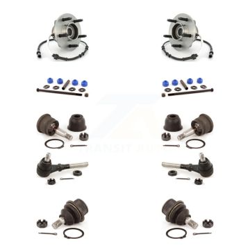 Front Hub Bearing Upper Lower Ball Joint Outer Tie Rod End Link Kit (10Pc) For Ford F-150 K7T-110429