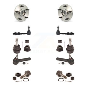 Front Hub Bearing Upper Lower Ball Joint Outer Tie Rod Link Kit (10Pc) For Dodge Ram 1500 K7T-110432