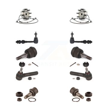 Front Bearing Upper Lower Ball Joint Outer Tie Rod Link Kit (10Pc) For Dodge Ram 3500 4WD K7T-110433