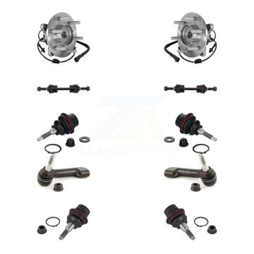 Front Bearing Upper Lower Ball Joint Outer Tie Rod & Link Kit (10Pc) For Ford Expedition K7T-110435