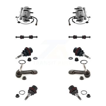 Front Bearing Upper Lower Ball Joint Outer Tie Rod Link Kit (10Pc) For Ford F-150 Lincoln K7T-110436