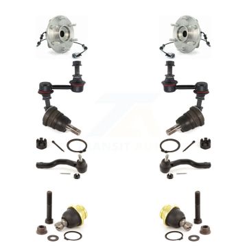 Front Bearing Upper Lower Ball Joint Outer Tie Rod Link Kit (10Pc) For Nissan TITAN QX56 K7T-110441
