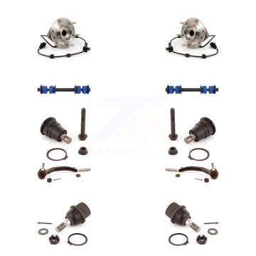 Front Bearing Upper Lower Ball Joint Outer Tie Rod Link Kit (10Pc) For Chevrolet GMC Saab K7T-110444