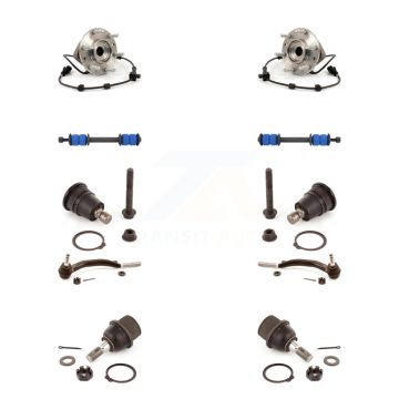 Front Bearing Upper Lower Ball Joint Outer Tie Rod Link Kit (10Pc) For Chevrolet GMC Saab K7T-110445