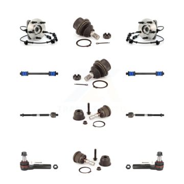 Front Bearing Upper Lower Ball Joint Outer Inner Tie Rod Link Kit (12Pc) For Ford Ranger K7T-110451