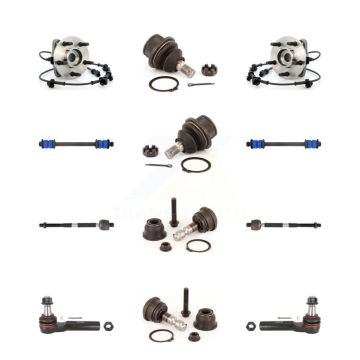 Front Bearing Upper Lower Ball Joint Outer Inner Tie Rod Link Kit (12Pc) For Ford Ranger K7T-110453