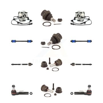 Front Bearing Upper Lower Ball Joint Outer Inner Tie Rod Link Kit (12Pc) For Ford Ranger K7T-110455