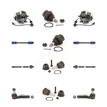 Front Bearing Upper Lower Ball Joint Outer Inner Tie Rod Link Kit (12Pc) For Mazda B4000 K7T-110457