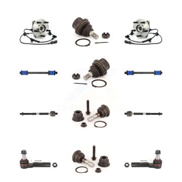 Front Bearing Upper Lower Ball Joint Outer Inner Tie Rod Link Kit (12Pc) For Ford Ranger K7T-110459
