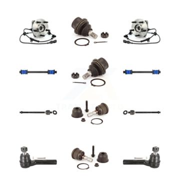 Front Bearing Upper Lower Ball Joint Outer Inner Tie Rod & Link Kit (12Pc) For Ford Sport K7T-110467