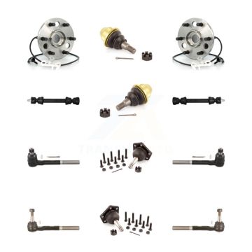 Front Bearing Upper Lower Ball Joint Outer Inner Tie Rod & Link Kit (12Pc) For GMC Yukon K7T-110468
