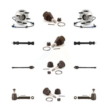 Front Bearing Upper Lower Ball Joint Outer Inner Tie Rod Link Kit (12Pc) For Chevrolet XL K7T-110470