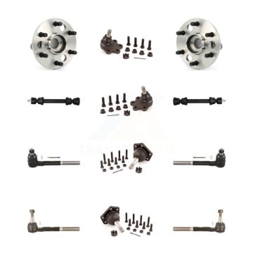Front Bearing Upper Lower Ball Joint Outer Inner Tie Rod & Link Kit (12Pc) For K1500 GMC K7T-110472