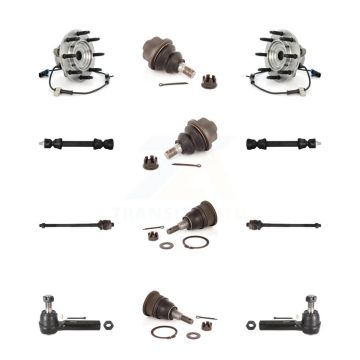 Front Bearing Upper Lower Ball Joint Outer Inner Tie Rod & Link Kit (12Pc) For GMC Sierra K7T-110483