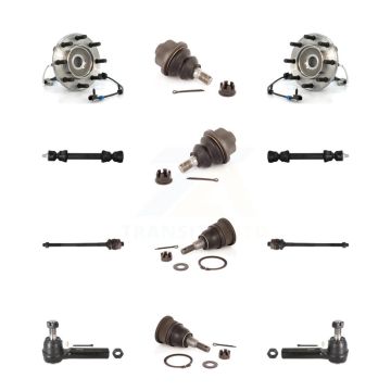 Front Bearing Upper Lower Ball Joint Outer Inner Tie Rod & Link Kit (12Pc) For Chevrolet K7T-110484