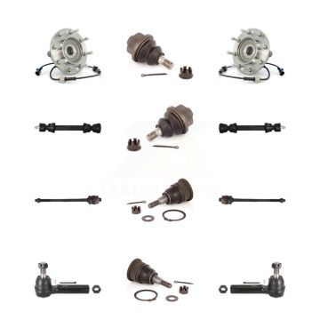 Front Bearing Upper Lower Ball Joint Outer Inner Tie Rod & Link Kit (12Pc) For Chevrolet K7T-110485