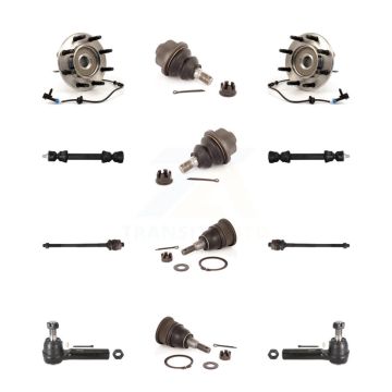 Front Bearing Upper Lower Ball Joint Outer Inner Tie Rod Link Kit (12Pc) For Chevrolet HD K7T-110488