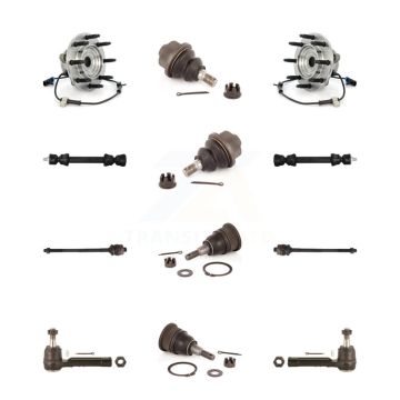 Front Bearing Upper Lower Ball Joint Outer Inner Tie Rod Link Kit (12Pc) For Chevrolet XL K7T-110490