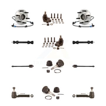 Front Bearing Upper Lower Ball Joint Outer Inner Tie Rod & Link Kit (12Pc) For Chevrolet K7T-110492