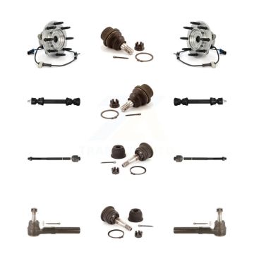Front Bearing Upper Lower Ball Joint Outer Inner Tie Rod & Link Kit (12Pc) For Chevrolet K7T-110493