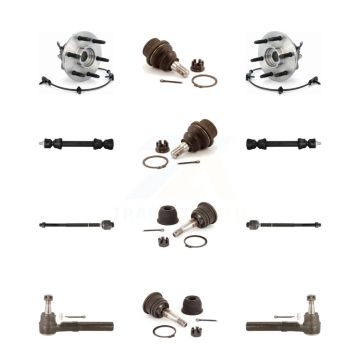 Front Bearing Upper Lower Ball Joint Outer Inner Tie Rod & Link Kit (12Pc) For Chevrolet K7T-110495