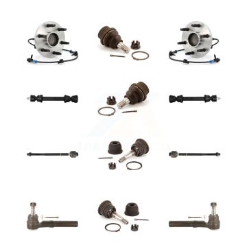 Front Bearing Upper Lower Ball Joint Outer Inner Tie Rod & Link Kit (12Pc) For Chevrolet K7T-110496