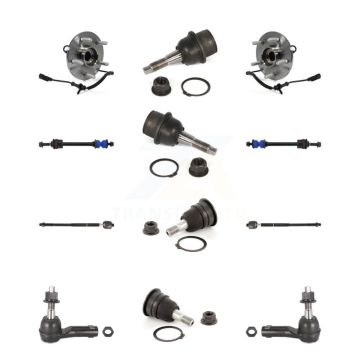 Front Bearing Upper Lower Ball Joint Outer Inner Tie Rod Link Kit (12Pc) For Ram 1500 4WD K7T-110506