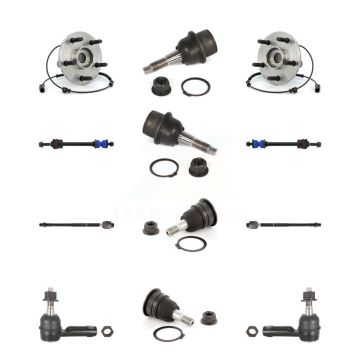 Front Bearing Upper Lower Ball Joint Outer Inner Tie Rod & Link Kit (12Pc) For Dodge Ram K7T-110512