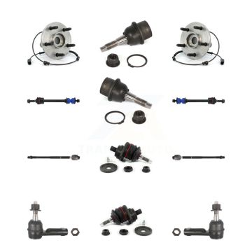 Front Bearing Upper Lower Ball Joint Outer Inner Tie Rod Link Kit (12Pc) For Ram 1500 4WD K7T-110516
