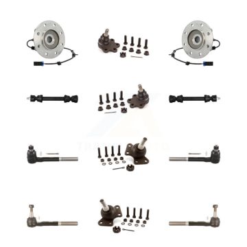 Front Bearing Upper Lower Ball Joint Outer Inner Tie Rod & Link Kit (12Pc) For K3500 GMC K7T-110520