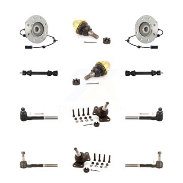 Front Bearing Upper Lower Ball Joint Outer Inner Tie Rod & Link Kit (12Pc) For K3500 GMC K7T-110522