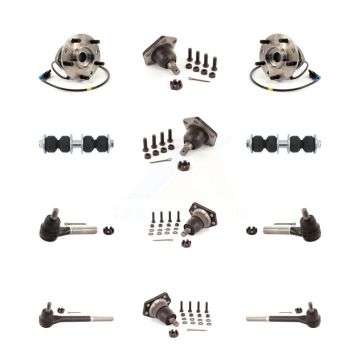 Front Bearing Upper Lower Ball Joint Outer Inner Tie Rod & Link Kit (12Pc) For Chevrolet K7T-110523