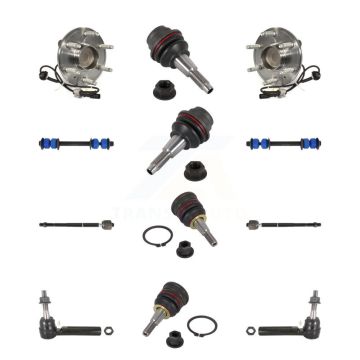 Front Bearing Upper Lower Ball Joint Outer Inner Tie Rod Link Kit (12Pc) For Chevrolet XL K7T-110530