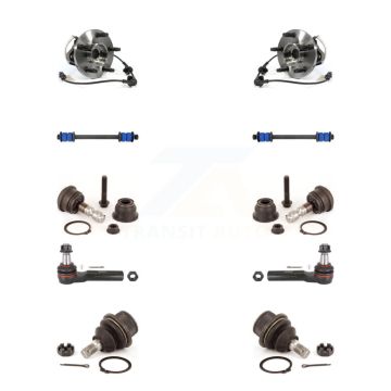 Front Bearing Upper Lower Ball Joint Outer Tie Rod Link Kit (10Pc) For Ford Ranger Mazda K7T-110543