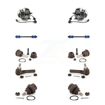 Front Bearing Upper Lower Ball Joint Outer Tie Rod & Link Kit (10Pc) For Mazda B4000 4WD K7T-110547