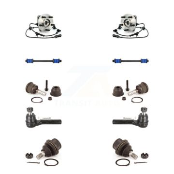 Front Bearing Upper Lower Ball Joint Outer Tie Rod Link Kit (10Pc) For Ford Explorer Trac K7T-110549