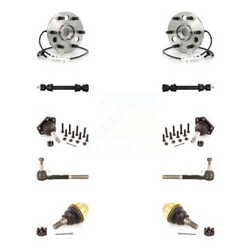 Front Bearing Upper Lower Ball Joint Outer Tie Rod Link Kit (10Pc) For GMC Yukon Cadillac K7T-110550