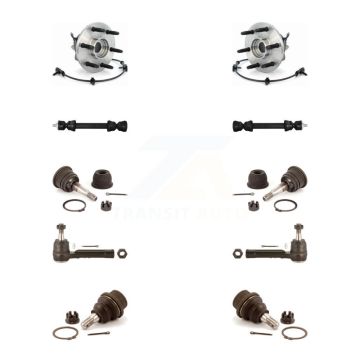 Front Bearing Upper Lower Ball Joint Outer Tie Rod Link Kit (10Pc) For Chevrolet GMC 1500 K7T-110551