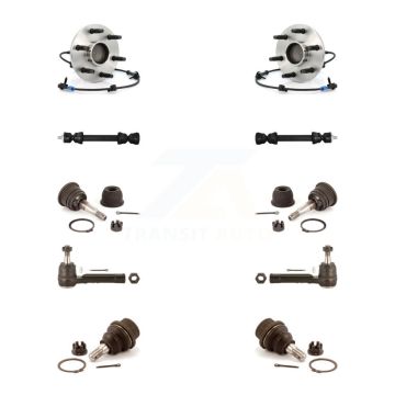 Front Bearing Upper Lower Ball Joint Outer Tie Rod Link Kit (10Pc) For Chevrolet GMC 1500 K7T-110552