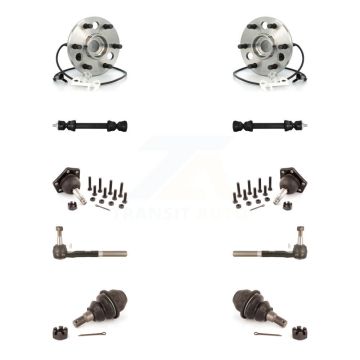Front Bearing Upper Lower Ball Joint Outer Tie Rod Link Kit (10Pc) For Cadillac Escalade K7T-110553