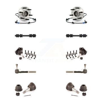 Front Bearing Upper Lower Ball Joint Outer Tie Rod & Link Kit (10Pc) For Chevrolet Tahoe K7T-110556