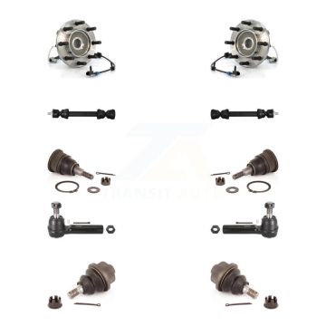 Front Bearing Upper Lower Ball Joint Outer Tie Rod Link Kit (10Pc) For Chevrolet GMC 3500 K7T-110566