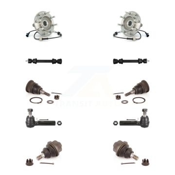 Front Bearing Upper Lower Ball Joint Outer Tie Rod Link Kit (10Pc) For Chevrolet GMC 3500 K7T-110567
